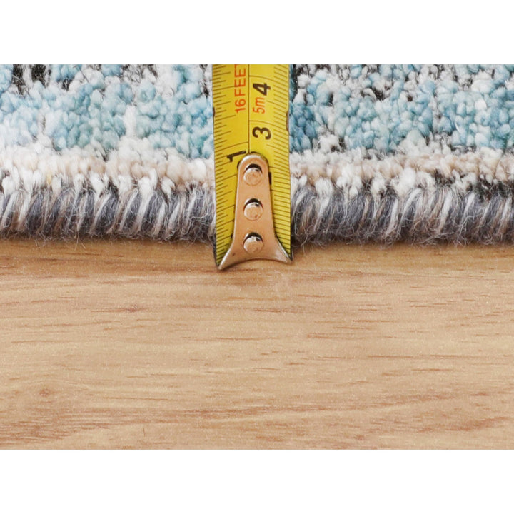 3'1" x 5'0" New Hand Knotted Brown Wool & Silk Rectangle Oriental Rug - MOA10258195