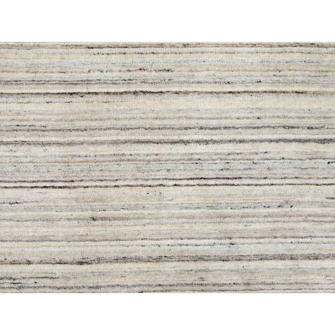 6'0" x 6'0" New Hand Loomed Beige Wool Round Oriental Rug - MOA10258353