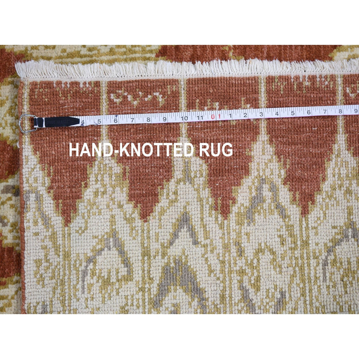 6'0" x 9'0" New Hand Knotted Red Wool Rectangle Oriental Rug - MOA10259110