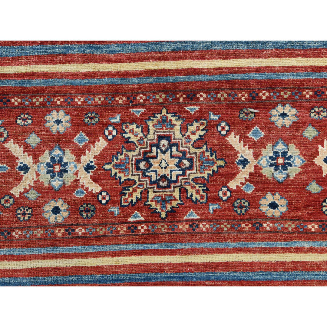 9'10" x 13'5" New Hand Knotted Red Wool Rectangle Oriental Rug - MOA10261130