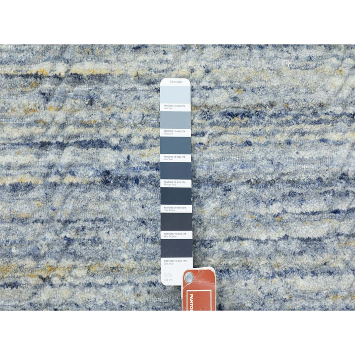 9'0" x 11'10" New Hand Loomed Ivory Wool Rectangle Oriental Rug - MOA10262063