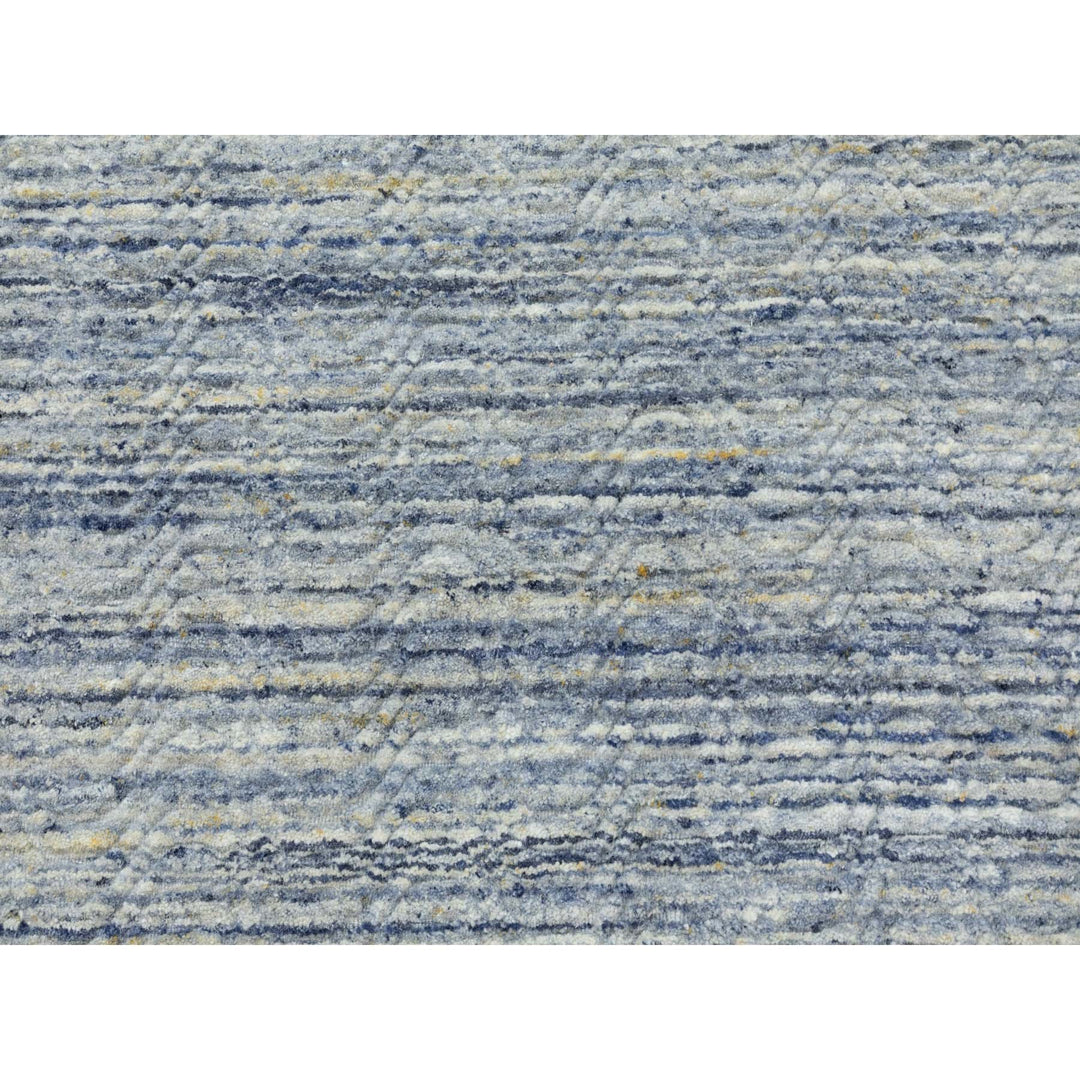 9'0" x 11'10" New Hand Loomed Ivory Wool Rectangle Oriental Rug - MOA10262063