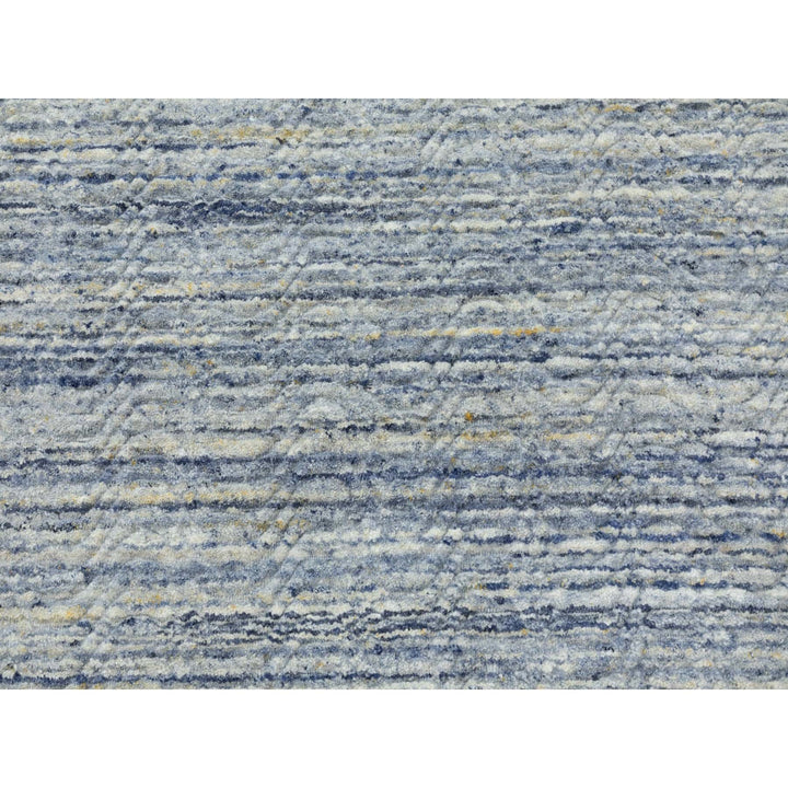 9'0" x 11'10" New Hand Loomed Ivory Wool Rectangle Oriental Rug - MOA10262063