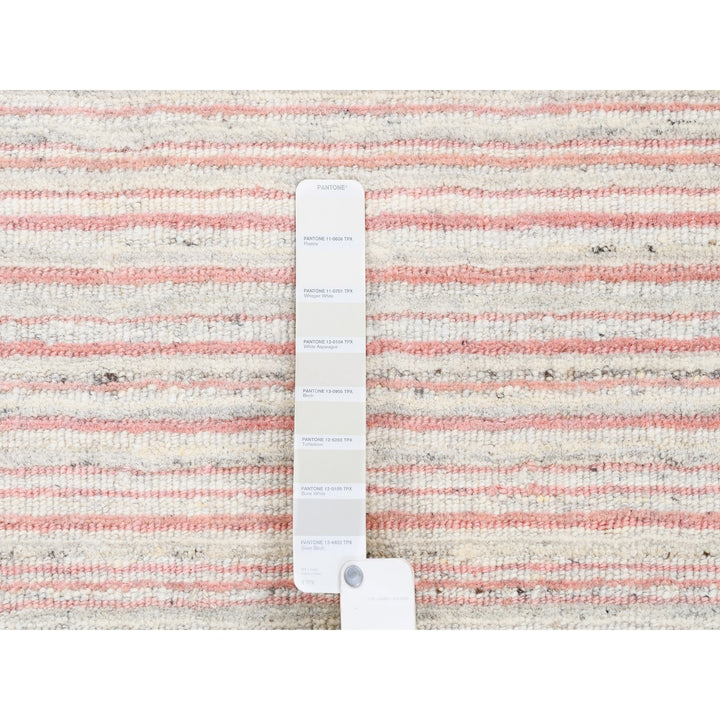 9'0" x 12'0" New Hand Loomed Pink Wool Rectangle Oriental Rug - MOA10263039