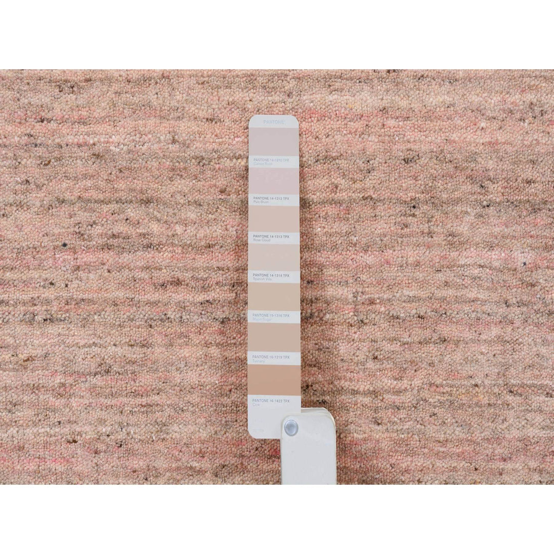 9'3" x 12'0" New Hand Loomed Pink Wool Rectangle Oriental Rug - MOA10263484