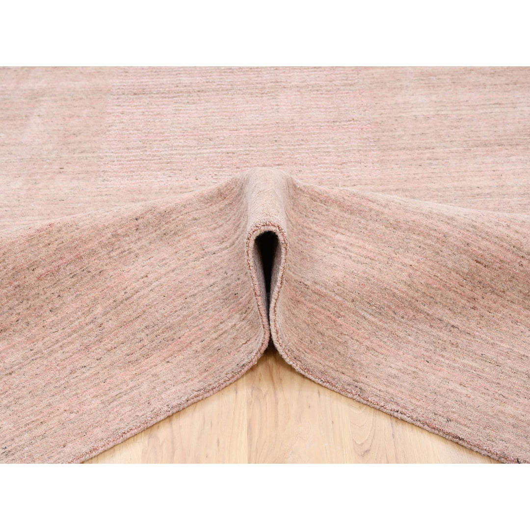8'2" x 10'0" New Hand Loomed Pink Wool Rectangle Oriental Rug - MOA10263489