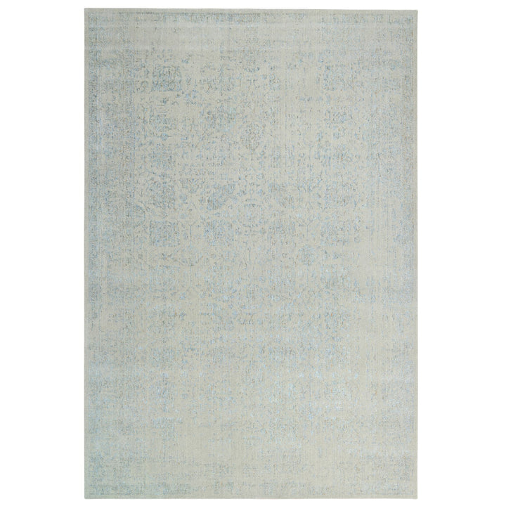 12'0" x 17'10" New Hand Loomed Blue Wool Rectangle Oriental Rug - MOA10264545