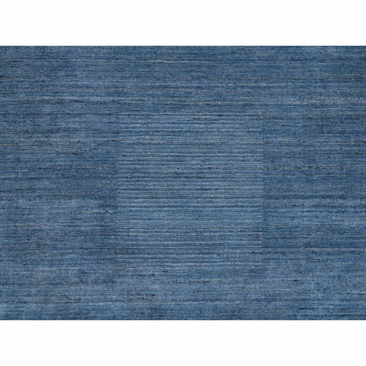 8'0" x 8'0" New Hand Loomed Blue Wool Round Oriental Rug - MOA10264577