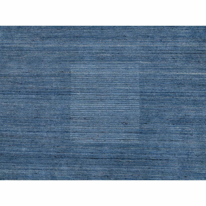 6'0" x 9'0" New Hand Loomed Blue Wool Rectangle Oriental Rug - MOA10264578