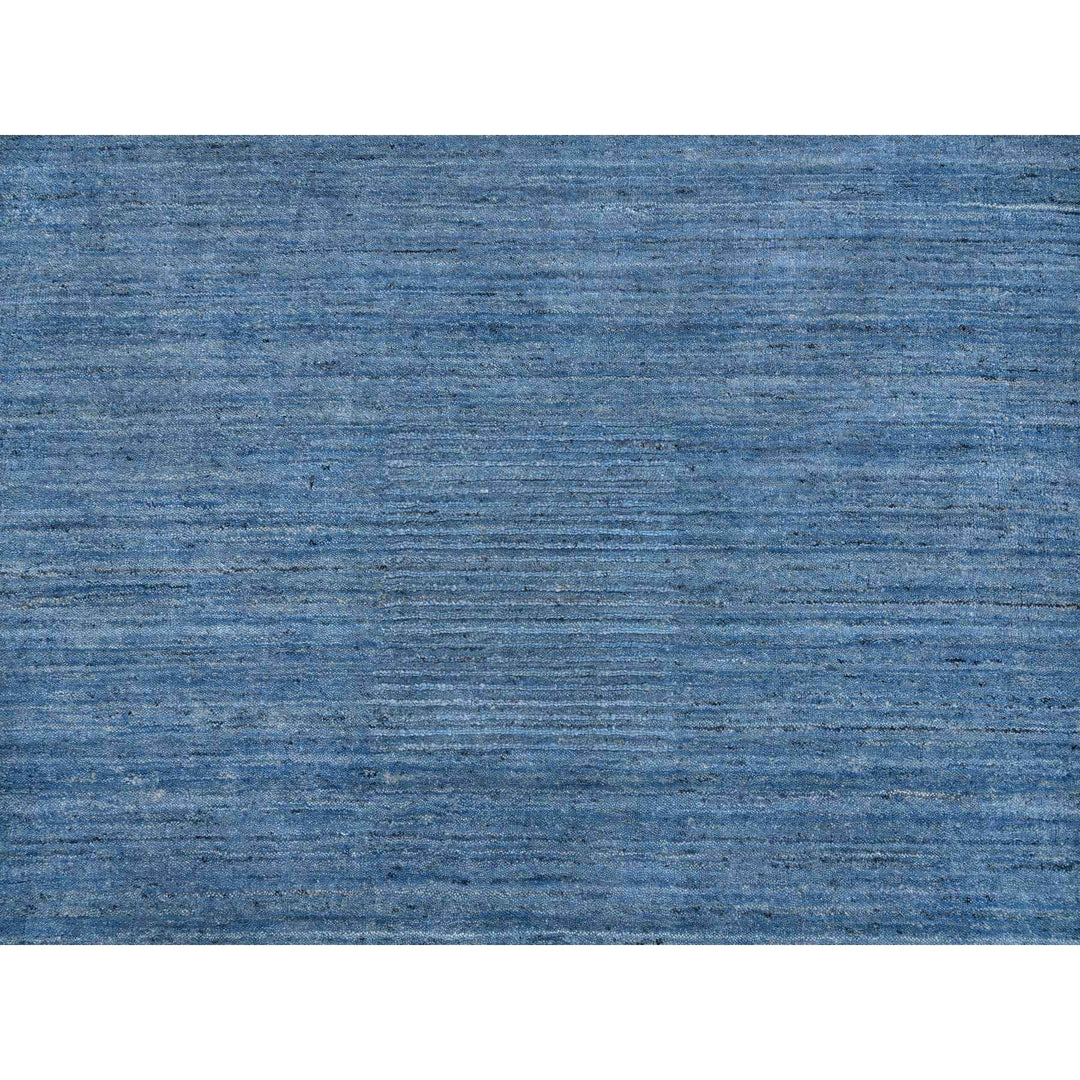 6'0" x 6'0" New Hand Loomed Blue Wool Round Oriental Rug - MOA10264582