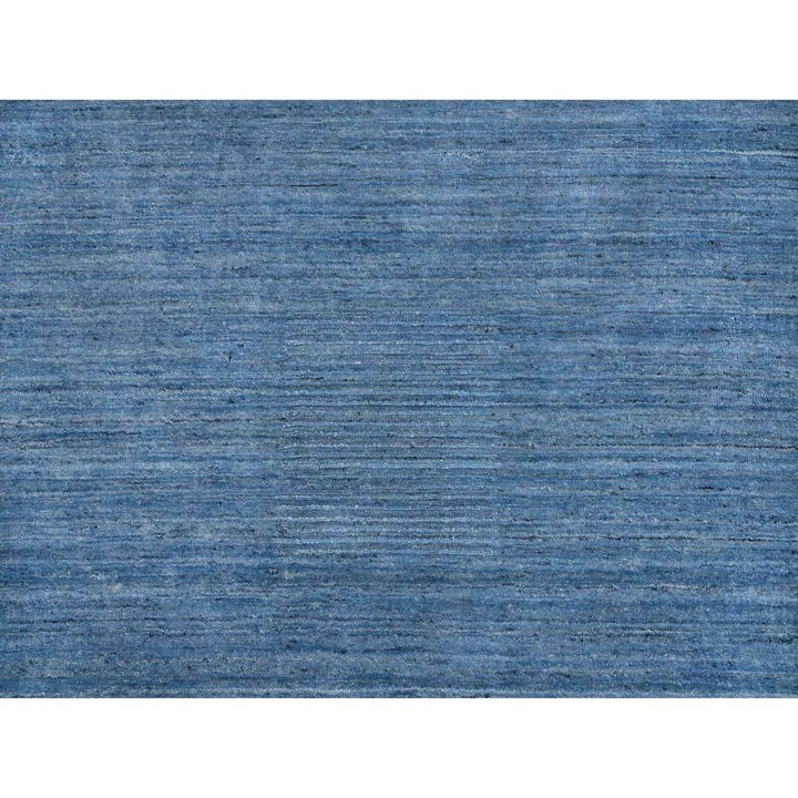 6'0" x 6'0" New Hand Loomed Blue Wool Round Oriental Rug - MOA10264582