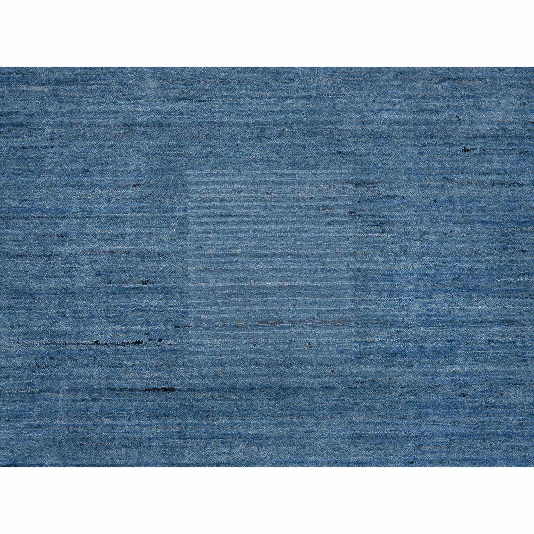 5'0" x 7'1" New Hand Loomed Blue Wool Rectangle Oriental Rug - MOA10264616