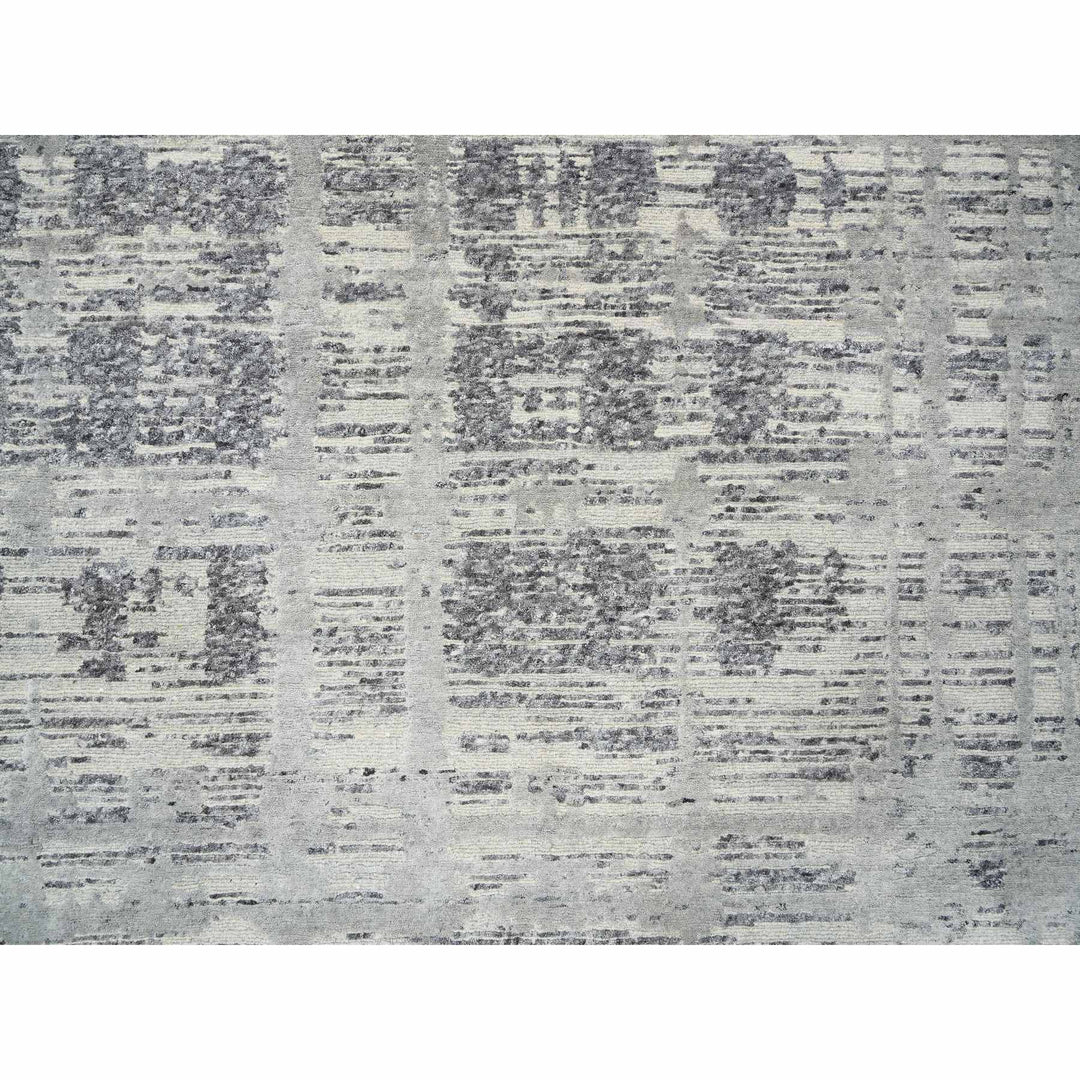 13'10" x 20'2" New Hand Knotted Grey Wool Rectangle Oriental Rug - MOA10264715