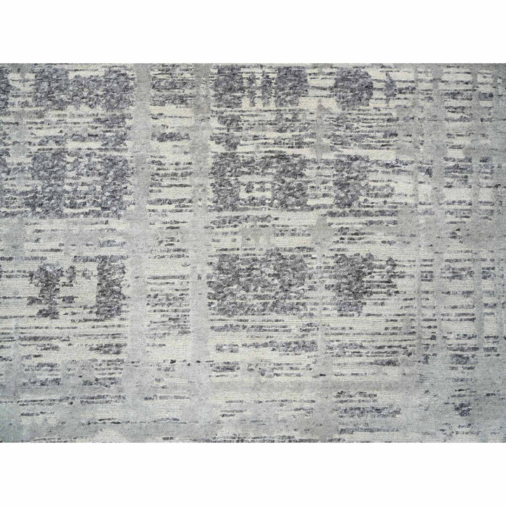 13'10" x 20'2" New Hand Knotted Grey Wool Rectangle Oriental Rug - MOA10264715