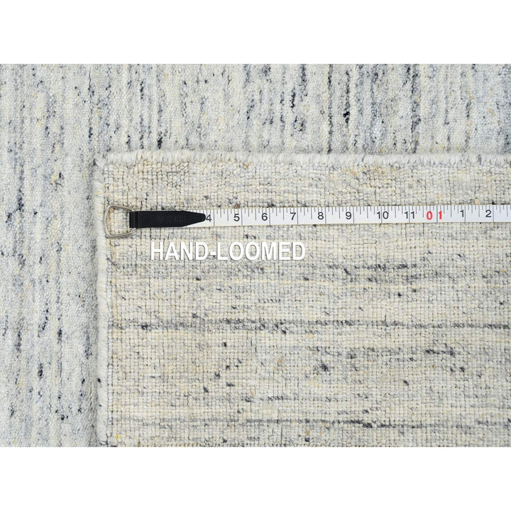 6'0" x 6'0" New Hand Loomed Ivory Wool Square Oriental Rug - MOA10264774