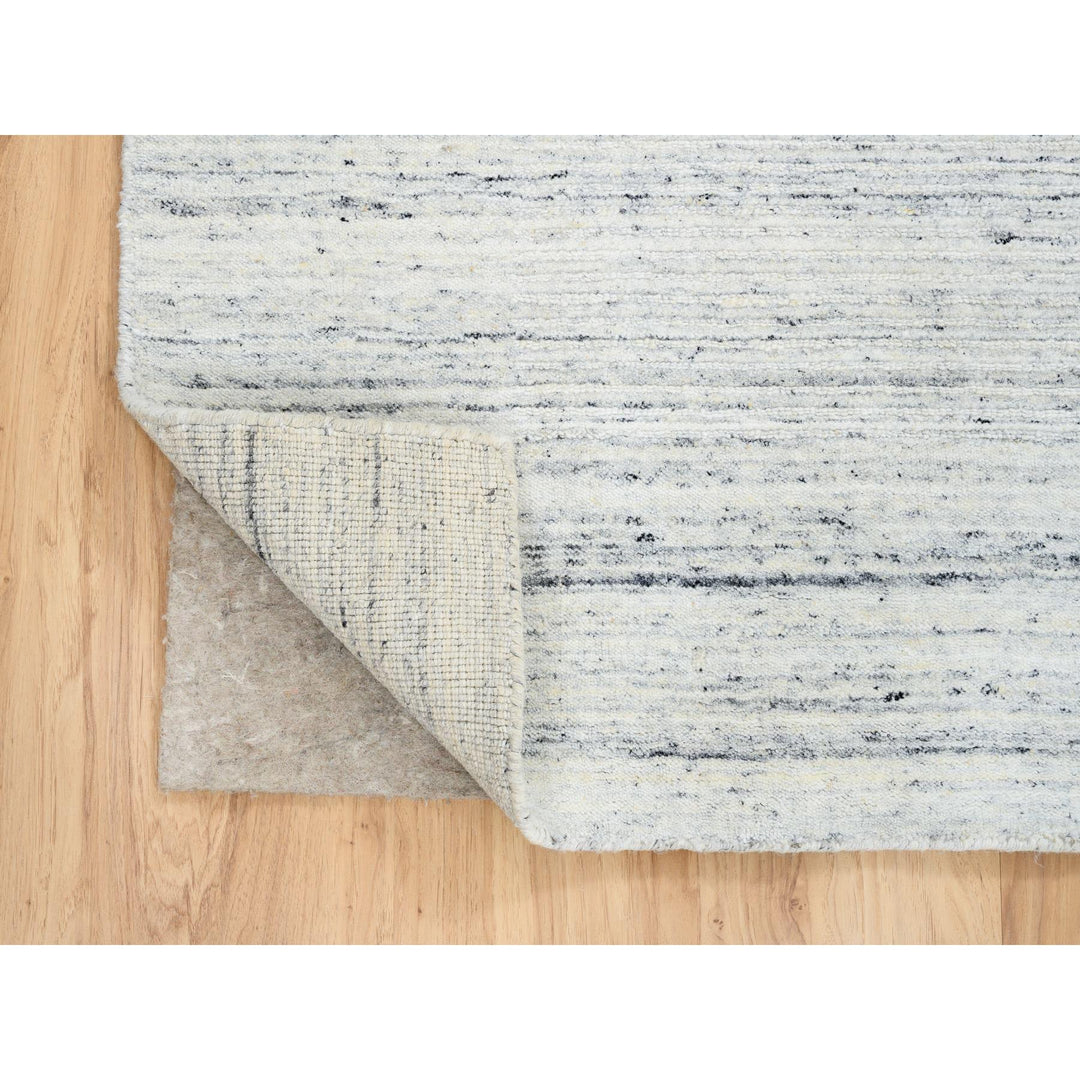 5'0" x 7'0" New Hand Loomed Ivory Wool Rectangle Oriental Rug - MOA10264779