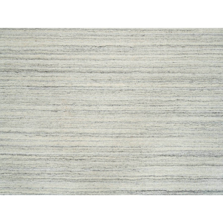 12'1" x 12'1" New Hand Loomed Ivory Wool Round Oriental Rug - MOA10265000