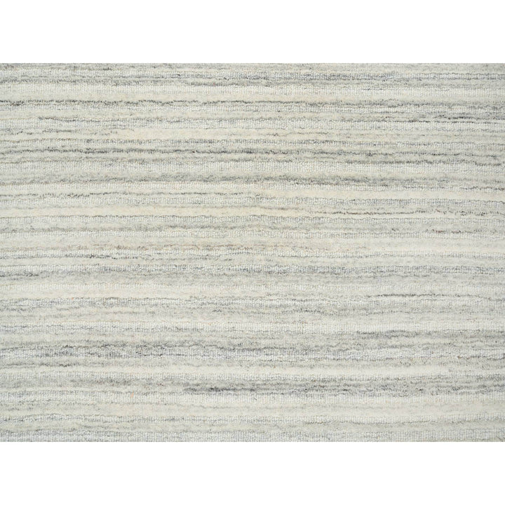 6'1" x 6'1" New Hand Loomed Ivory Wool Round Oriental Rug - MOA10265013