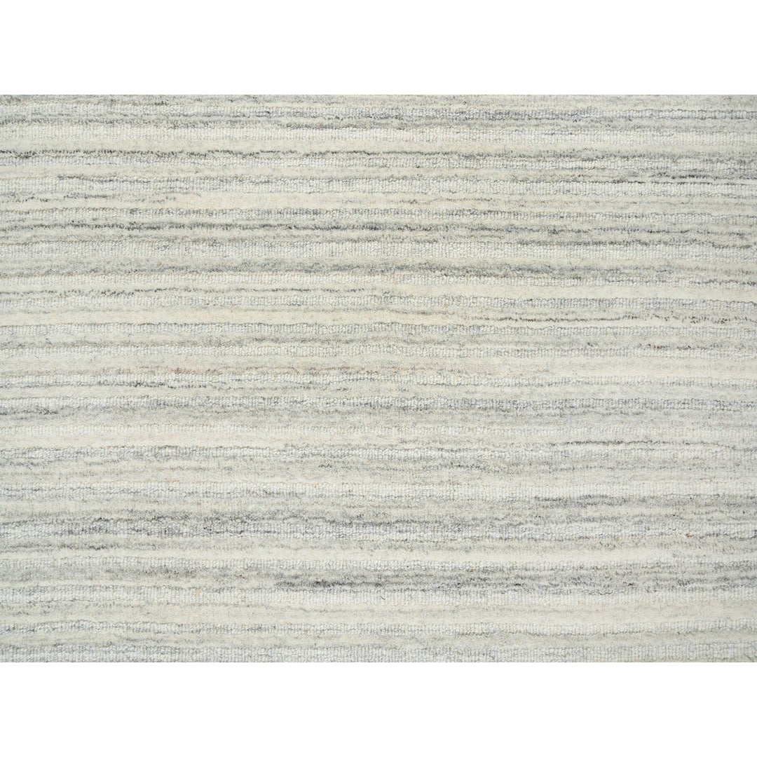 6'1" x 6'1" New Hand Loomed Ivory Wool Round Oriental Rug - MOA10265013