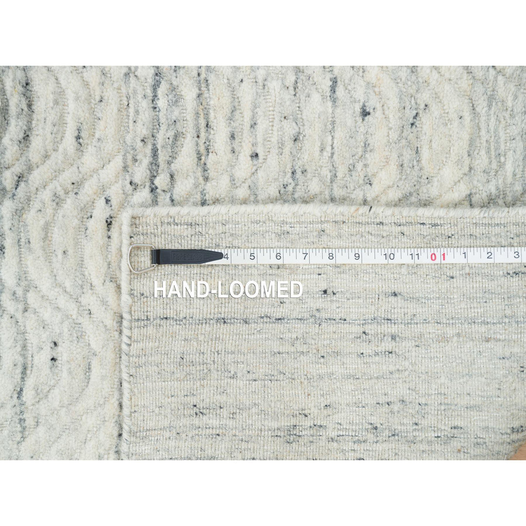 2'5" x 12'0" New Hand Loomed Beige Wool Runner Oriental Rug - MOA10265041