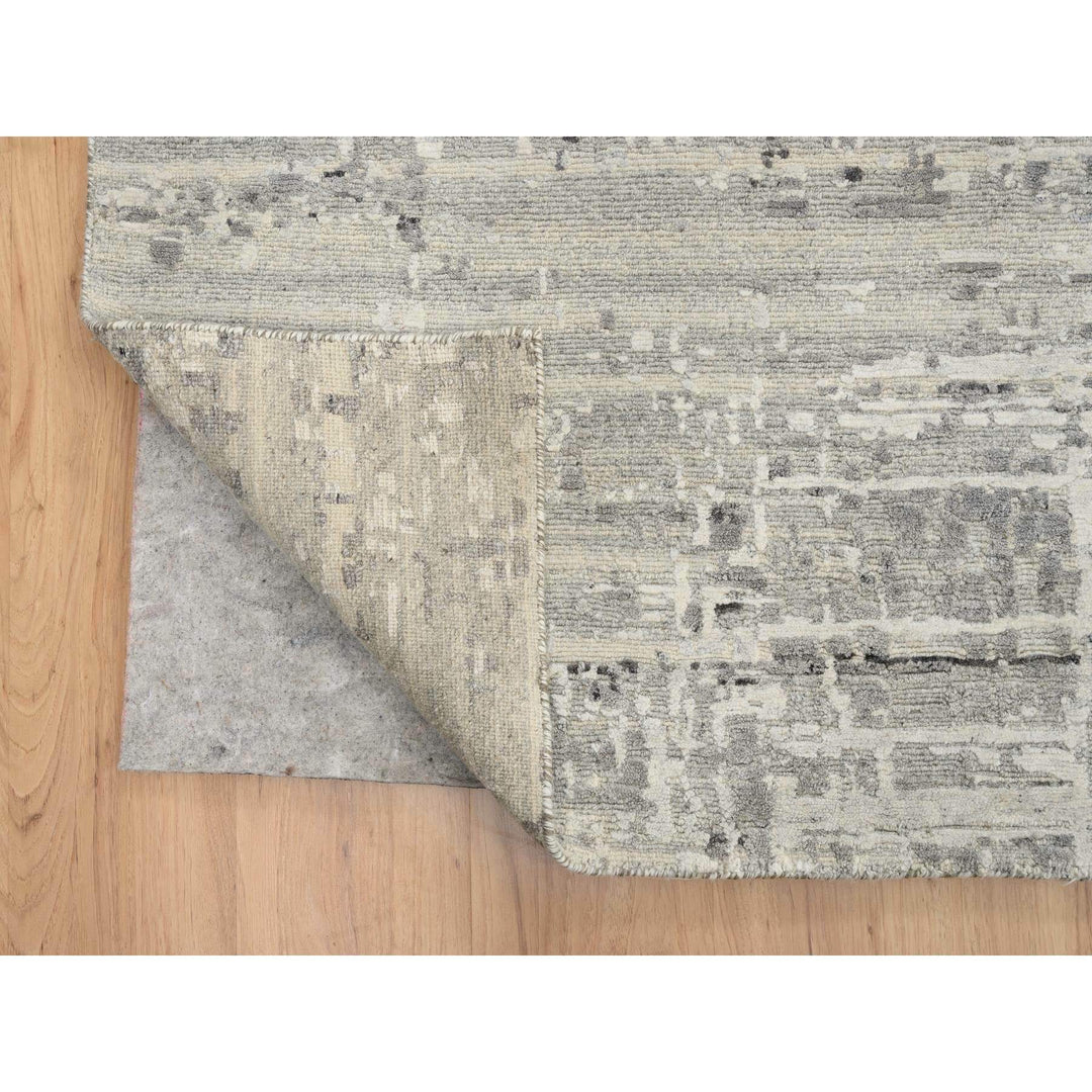 14'0" x 20'0" New Hand Knotted Grey Wool Rectangle Oriental Rug - MOA10265164