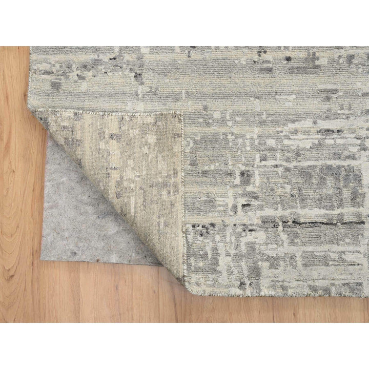14'0" x 20'0" New Hand Knotted Grey Wool Rectangle Oriental Rug - MOA10265164
