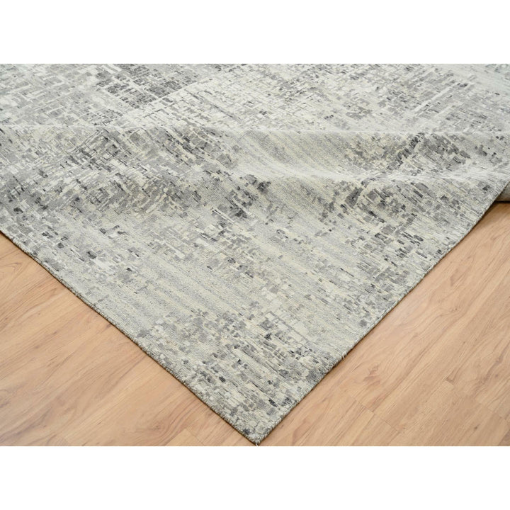 14'0" x 20'0" New Hand Knotted Grey Wool Rectangle Oriental Rug - MOA10265164
