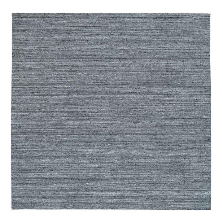 10'1" x 10'0" New Hand Loomed Grey Wool Square Oriental Rug - MOA10265422