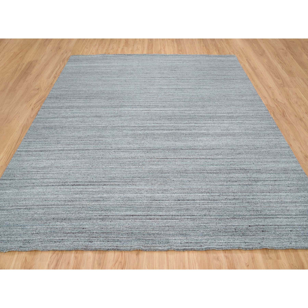 12'0" x 12'0" New Hand Loomed Grey Wool Square Oriental Rug - MOA10265558