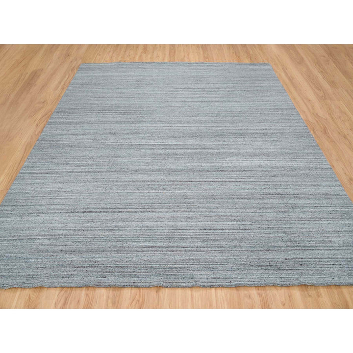 12'0" x 12'0" New Hand Loomed Grey Wool Square Oriental Rug - MOA10265558