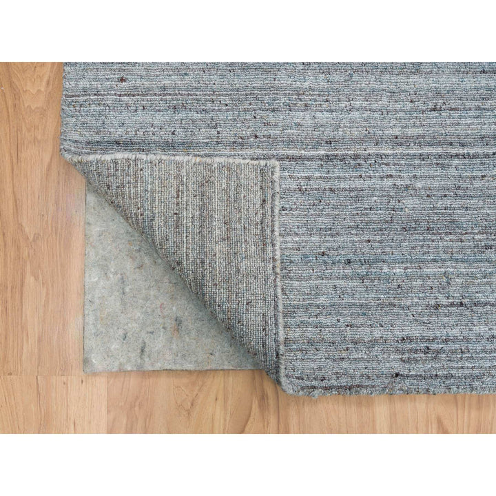 12'0" x 12'0" New Hand Loomed Grey Wool Square Oriental Rug - MOA10265558