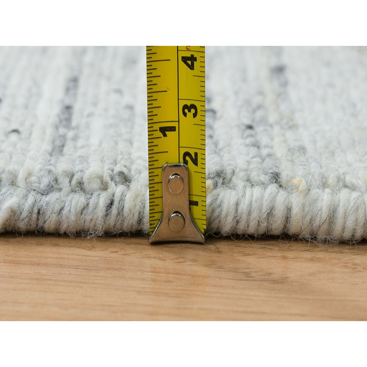 2'8" x 13'10" New Hand Loomed Ivory Wool Runner Oriental Rug - MOA10265570