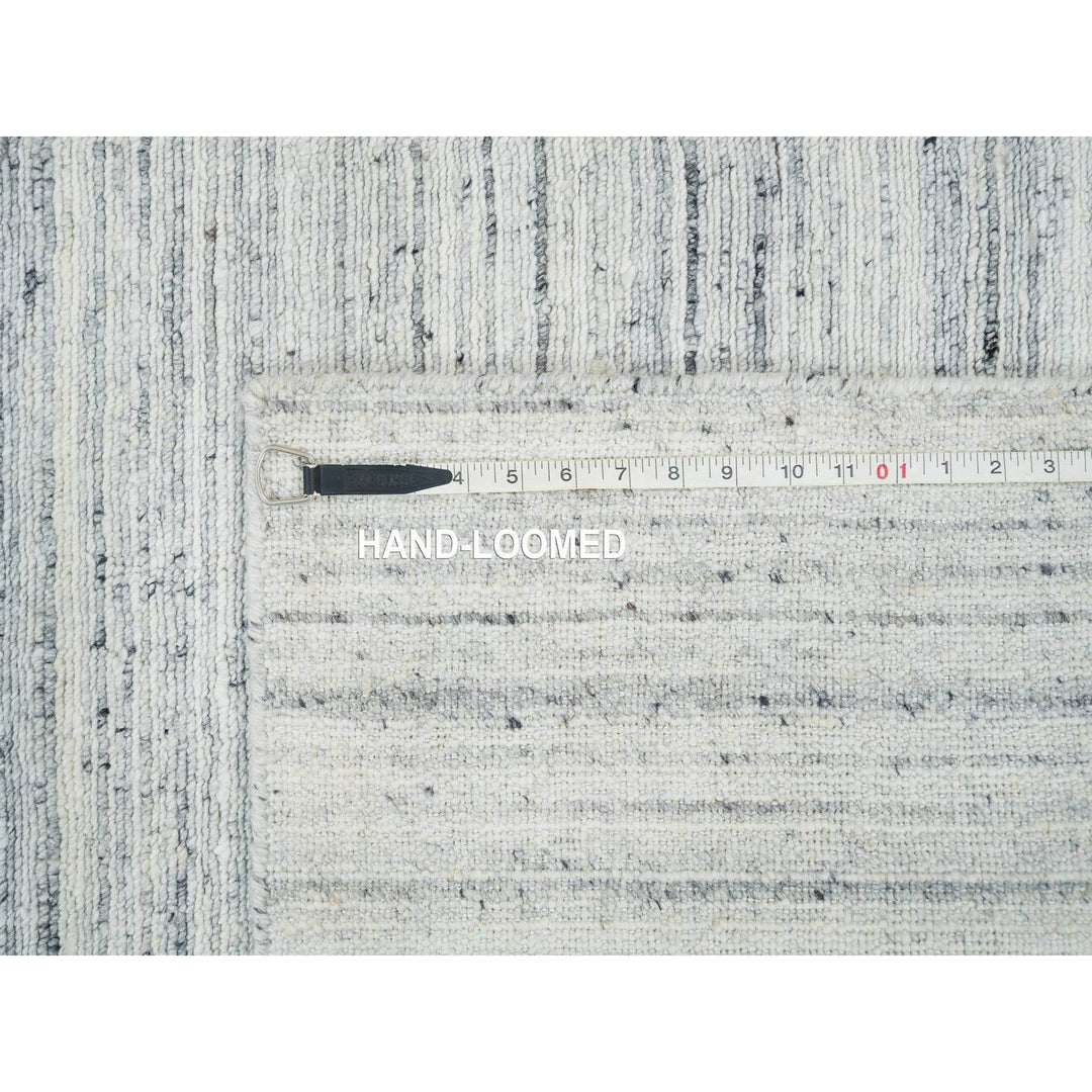 2'8" x 13'10" New Hand Loomed Ivory Wool Runner Oriental Rug - MOA10265570