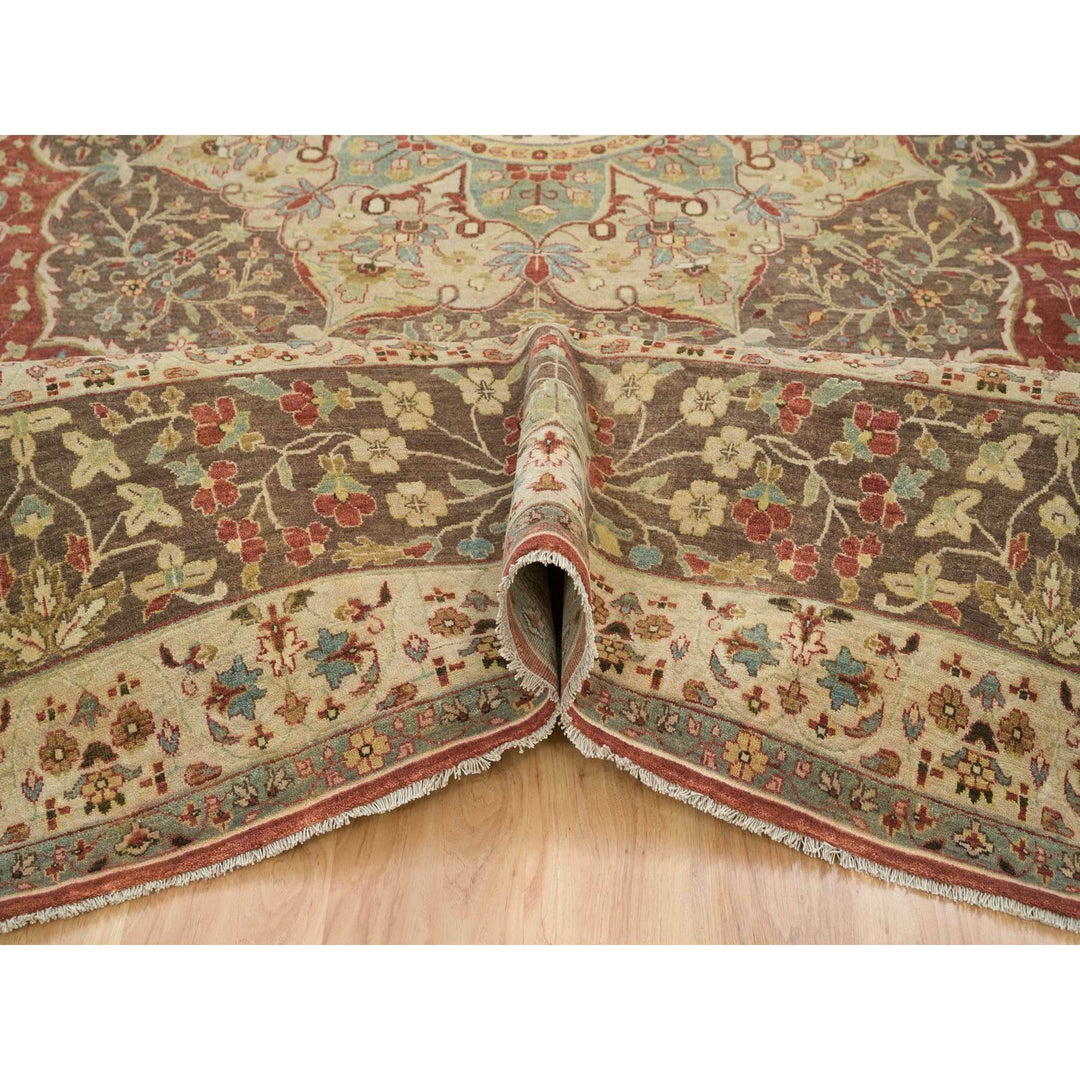 12'0" x 15'2" New Hand Knotted Red Wool Rectangle Oriental Rug - MOA10265753