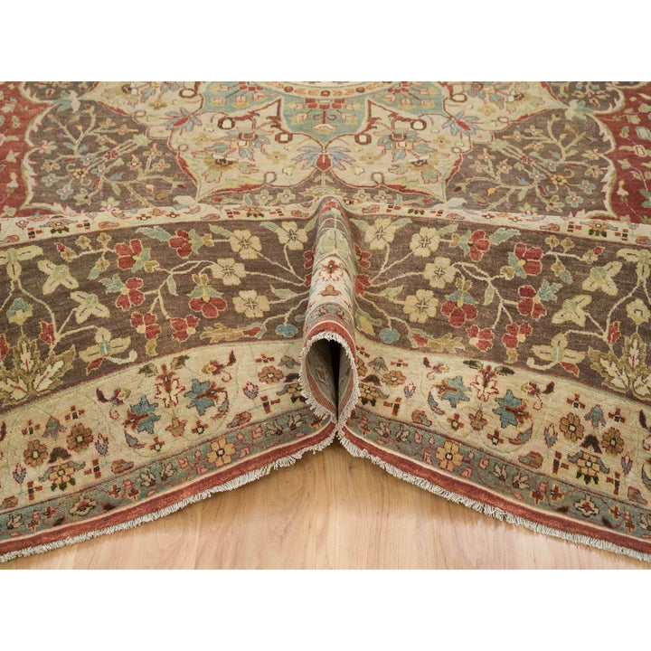 12'0" x 15'2" New Hand Knotted Red Wool Rectangle Oriental Rug - MOA10265753