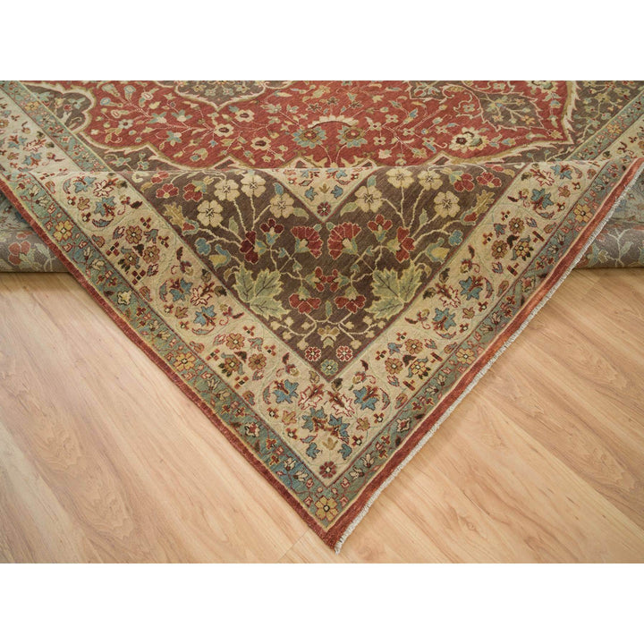 12'0" x 15'2" New Hand Knotted Red Wool Rectangle Oriental Rug - MOA10265753