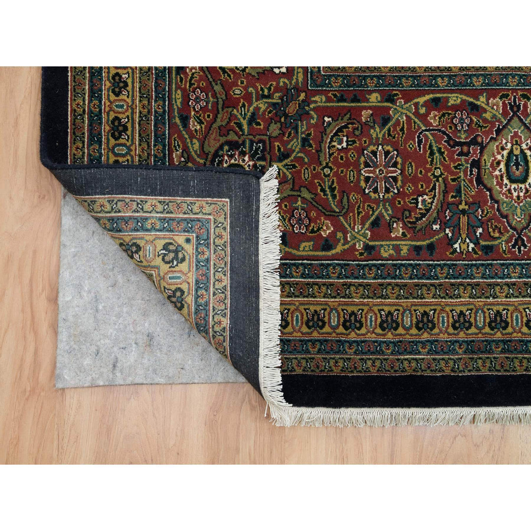 11'11" x 15'3" New Hand Knotted Black Wool Rectangle Oriental Rug - MOA10265791