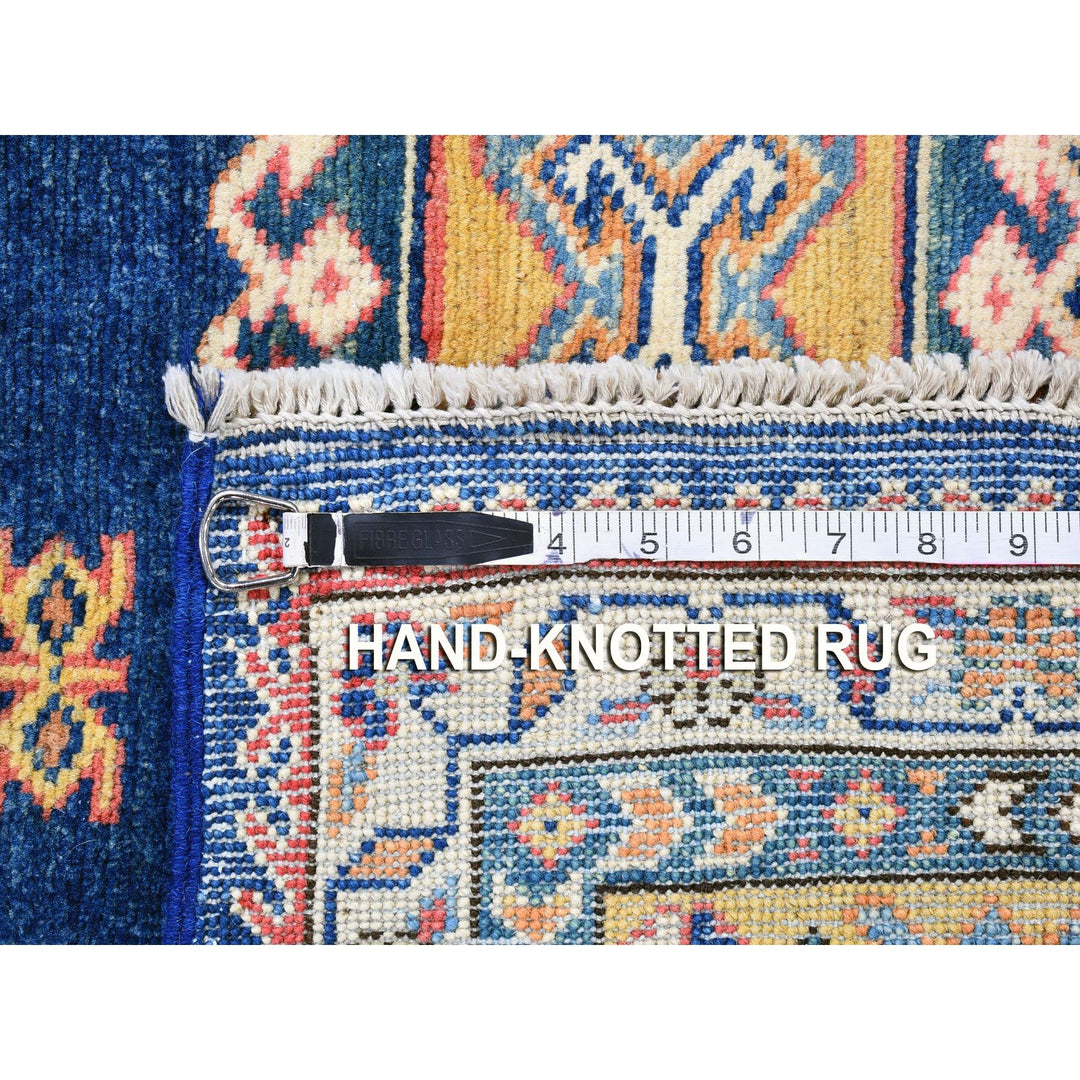 3'9" x 5'9" New Hand Knotted Blue Wool Rectangle Oriental Rug - MOA10266282