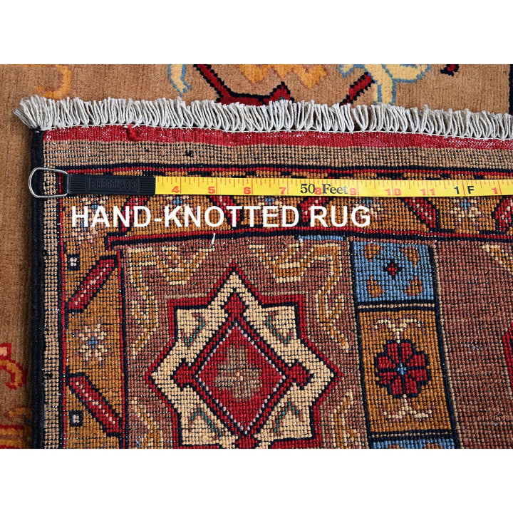 4'11" x 6'10" New Hand Knotted Brown Wool Rectangle Oriental Rug - MOA102672