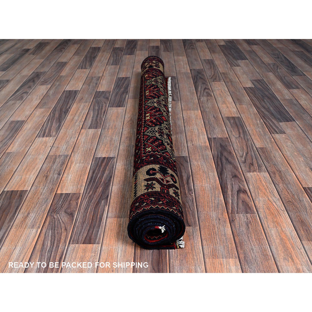 4'9" x 6'1" New Hand Knotted Red Wool Rectangle Oriental Rug - MOA102673