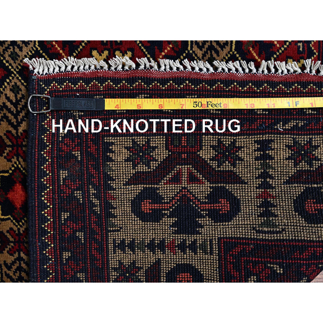 4'9" x 6'1" New Hand Knotted Red Wool Rectangle Oriental Rug - MOA102673