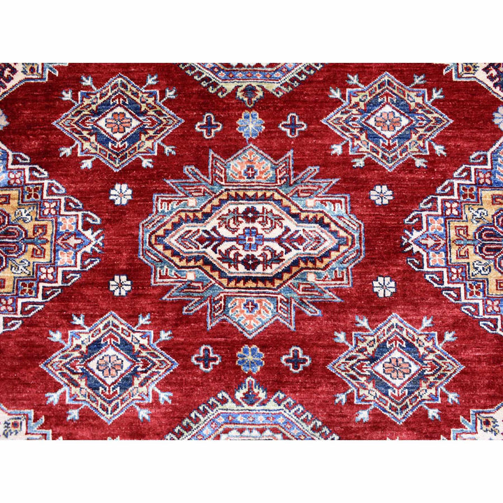 8'4" x 9'9" New Hand Knotted Red Wool Rectangle Oriental Rug - MOA10270301