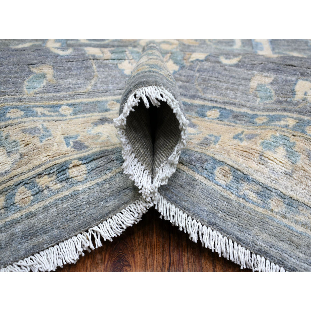 12'0" x 14'6" New Hand Knotted Grey Wool Rectangle Oriental Rug - MOA10271597