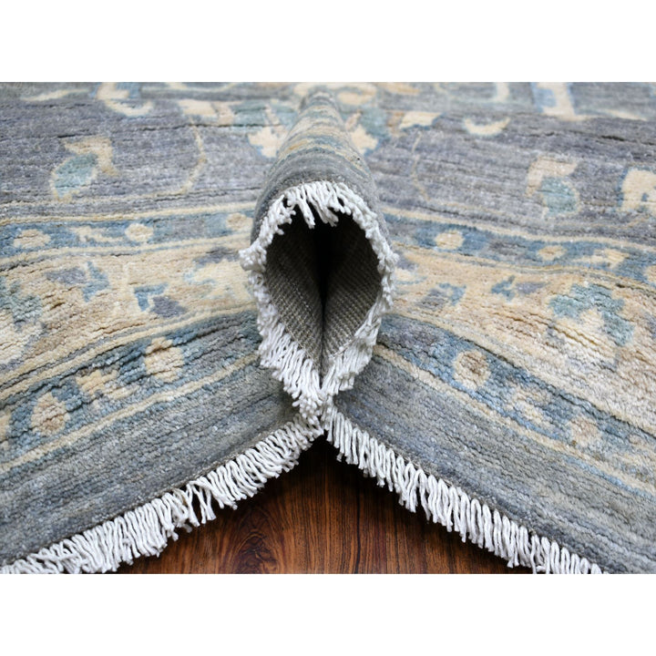 12'0" x 14'6" New Hand Knotted Grey Wool Rectangle Oriental Rug - MOA10271597