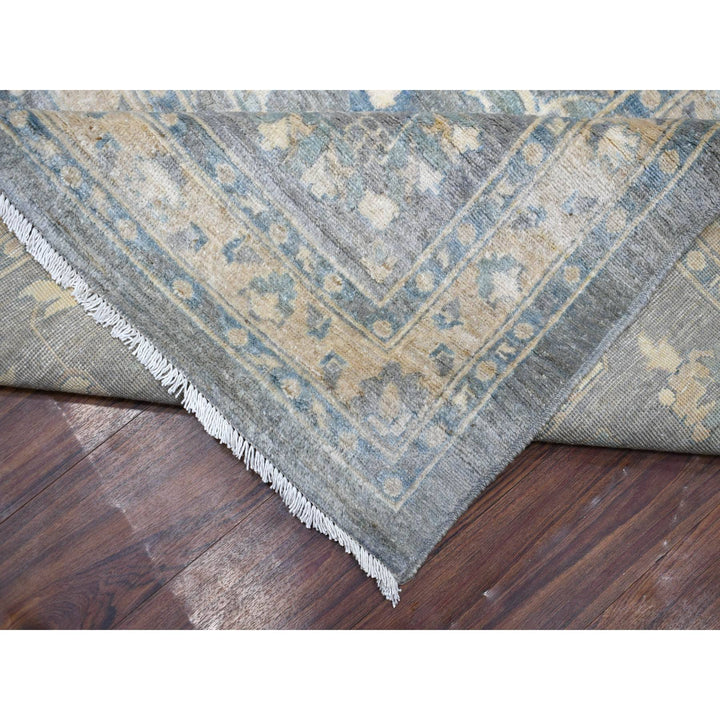 12'0" x 14'6" New Hand Knotted Grey Wool Rectangle Oriental Rug - MOA10271597