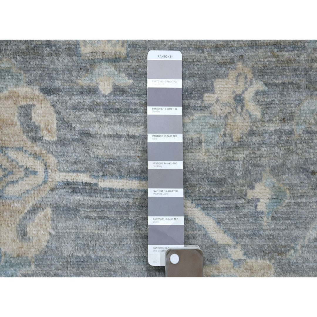 12'0" x 14'6" New Hand Knotted Grey Wool Rectangle Oriental Rug - MOA10271597