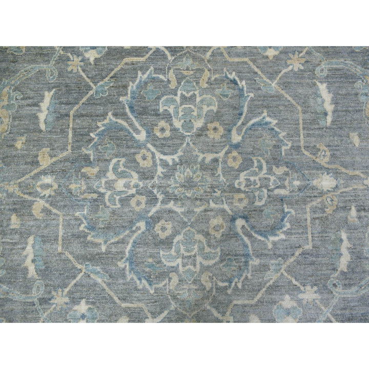 12'0" x 14'6" New Hand Knotted Grey Wool Rectangle Oriental Rug - MOA10271597