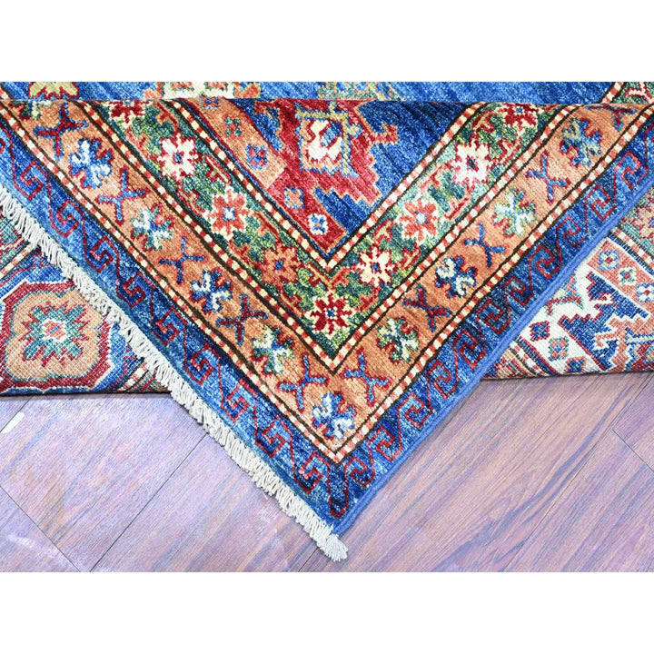 8'2" x 11'6" New Hand Knotted Blue Wool Rectangle Oriental Rug - MOA10274548