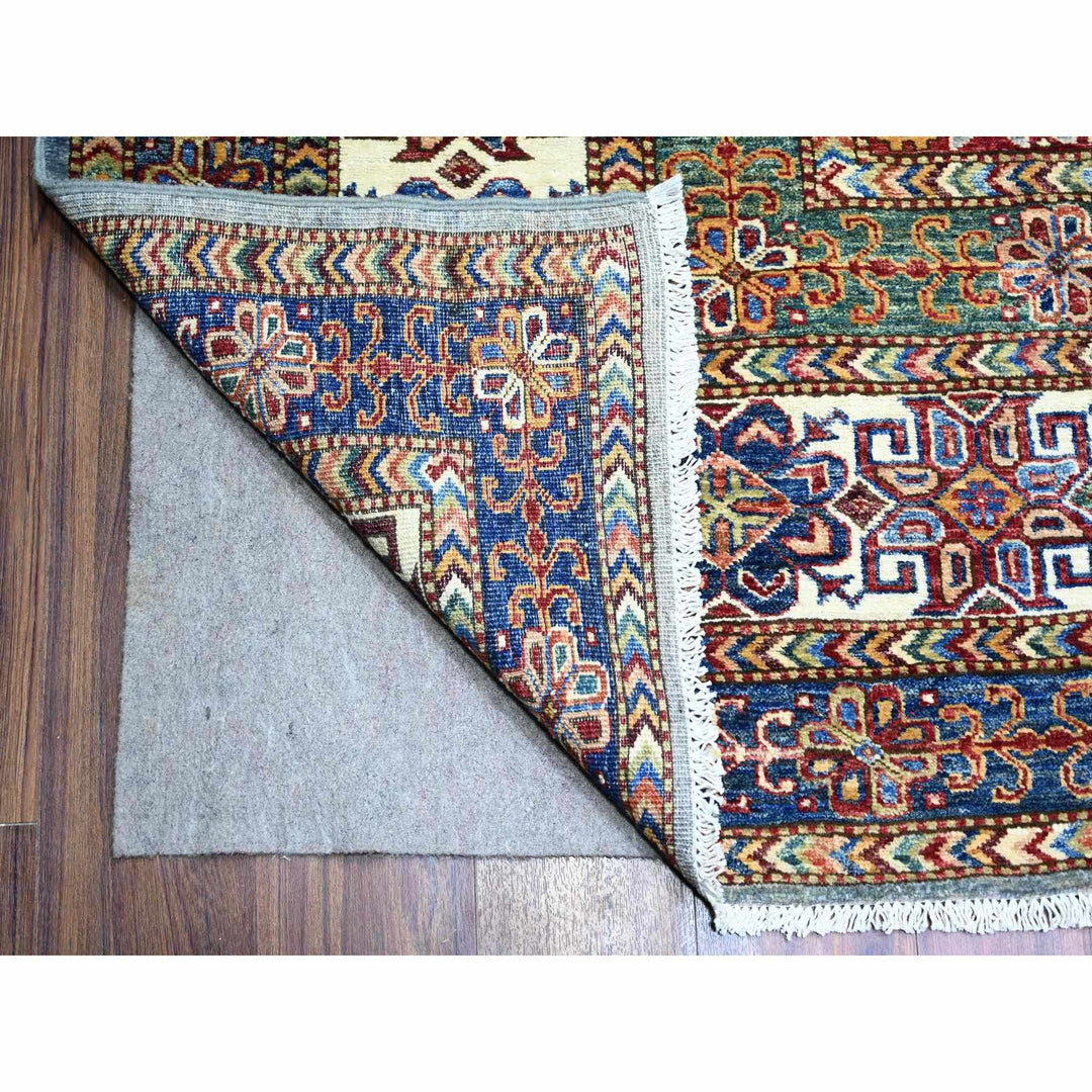 11'5" x 13'9" New Hand Knotted Grey Wool Rectangle Oriental Rug - MOA10274550