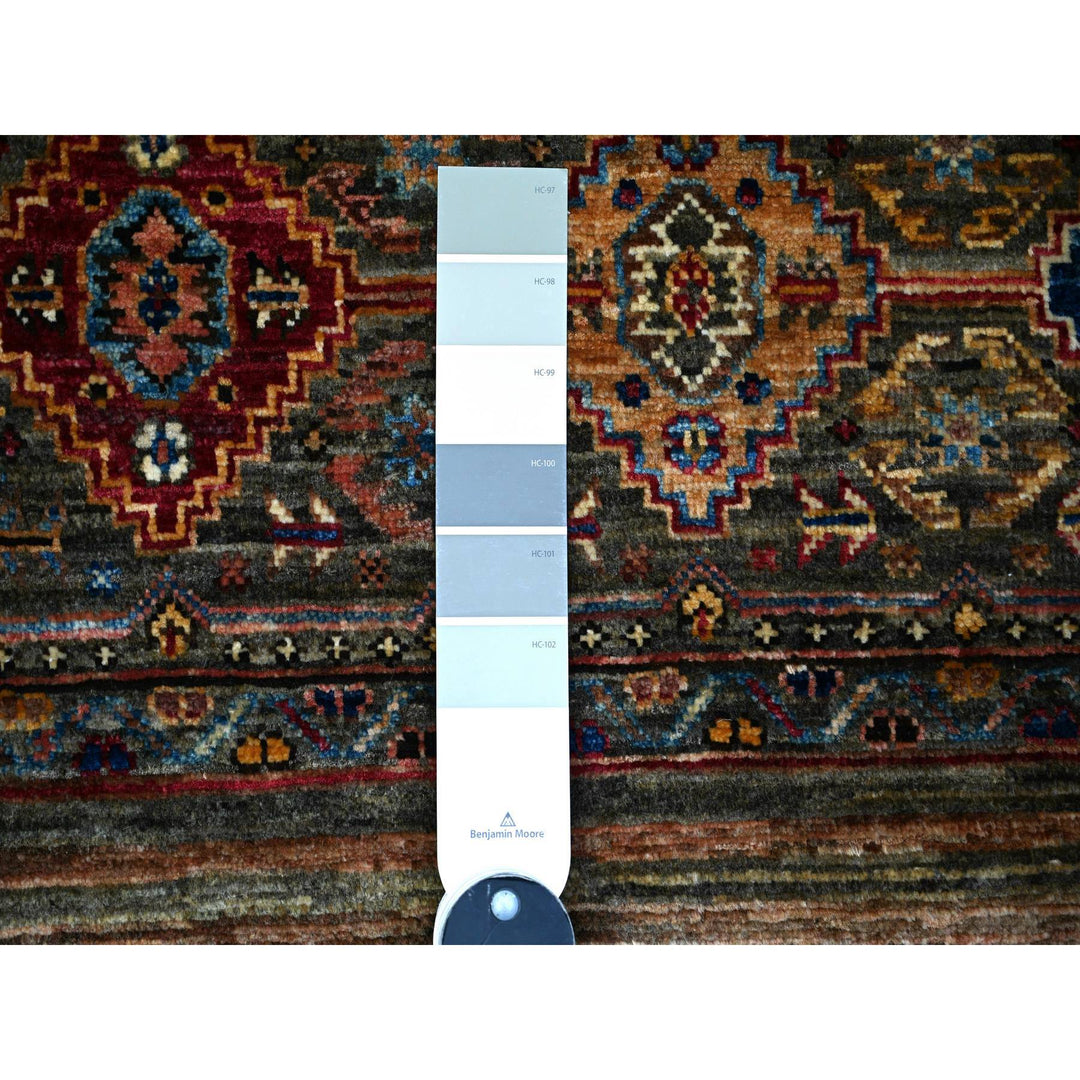 3'4" x 5'1" New Hand Knotted Grey Wool Rectangle Oriental Rug - MOA10274789